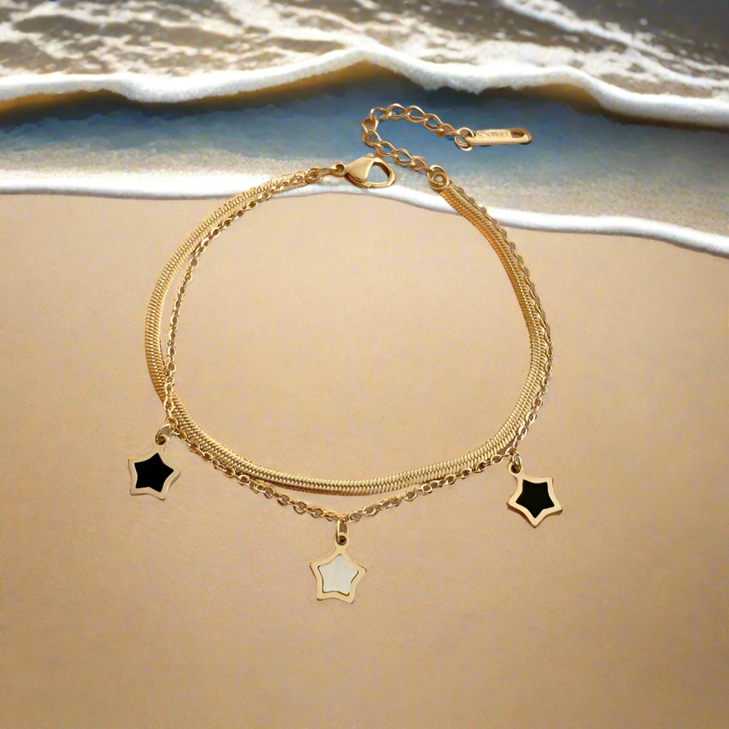 Starlit Elegance Double Layer Bracelet