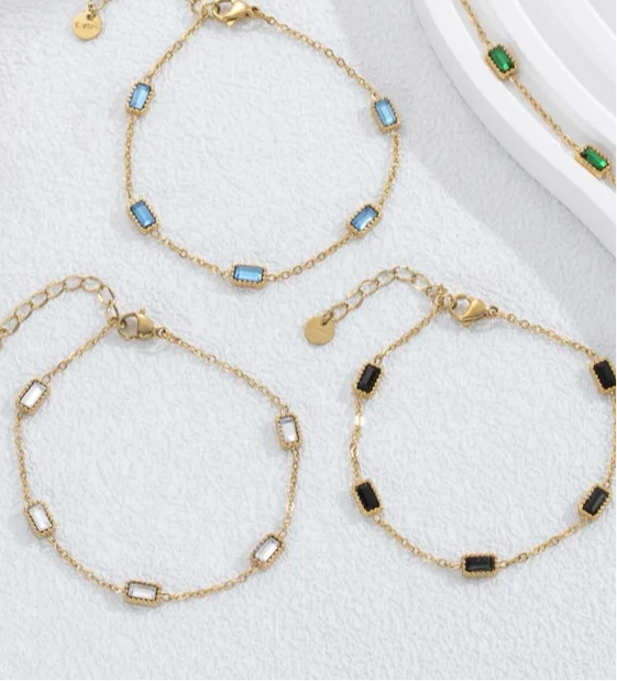 Eternal Elegance Gemstone Bracelet Trio-